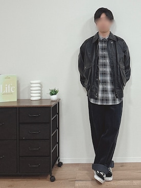 「アイテム（ブルゾン）」を使った、sasaさん（メンズ・162cm）の秋コーディネート