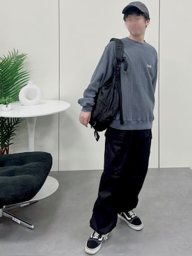 「アイテム（バックパック/リュック）」を使った、sasaさん（メンズ・162cm）の秋コーディネート