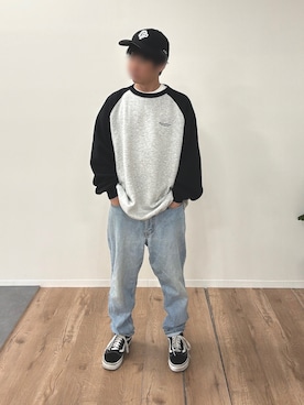 「アイテム（スウェット）」を使った、sasaさん（メンズ・162cm）の秋コーディネート