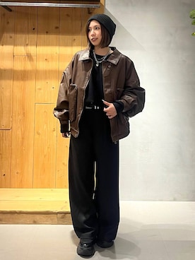 「PBLIM（ページボーイリム）のアイテム（Tシャツ/カットソー）」を使った、だーゆいさん（レディース・152cm）の秋コーディネート