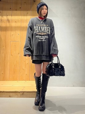 「PAGEBOY（ページボーイ）のアイテム（その他パンツ）」を使った、だーゆいさん（レディース・152cm）の冬コーディネート