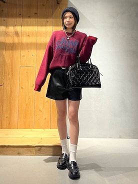 「PAGEBOY（ページボーイ）のアイテム（その他パンツ）」を使った、だーゆいさん（レディース・152cm）の冬コーディネート