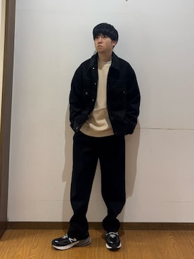 「アイテム（カバーオール）」を使った、yukiさん（メンズ・167cm）の冬コーディネート