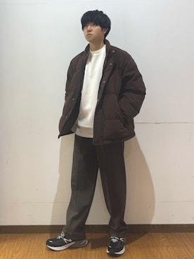 「アイテム（ダウンジャケット/コート）」を使った、yukiさん（メンズ・167cm）の秋コーディネート