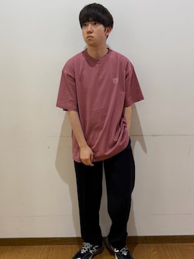 「ITEMS URBANRESEARCH（アイテムズ アーバンリサーチ）の接触冷感 TRテーパードスラックス（その他パンツ、ブラック系）」を使った、yukiさん（メンズ・167cm）の夏コーディネート
