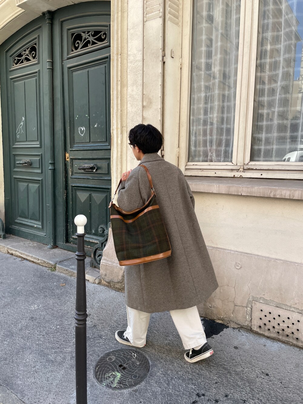 「秋コーデ、休日スタイル、シンプル、お洒落さんとつながりたい、今日のコーデ、大人カジュアル、apresse、MAATEE&SONS、VINTAGE」｜「VANSのVANS ヴァンズ AUTHENTIC 44 DX オーセンティック 44 DX VN0A38ENMR2  (ANAHEIM)BLACK（スニーカー、ブラック系）」を使った、gatsuchiyan09020さん（メンズ・168cm）の秋コーディネートの1枚目の写真