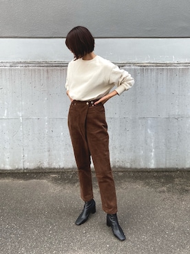 「WILLFULLY（ウィルフリー）のアイテム（シューズ）」を使った、yumeさん（レディース・163cm）の秋コーディネート