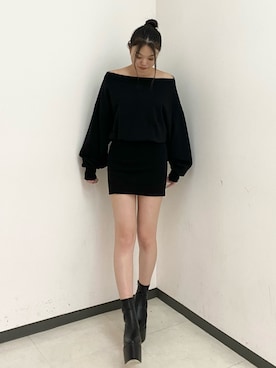 「GYDA（ジェイダ）のアイテム（ワンピース/ドレス）」を使った、白桃はるなさん（レディース・162cm）の夏コーディネート