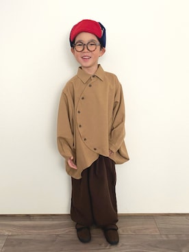 「アイテム（パンツ）」を使った、𝚁𝙴𝙸☺︎さん（キッズ・110cm）の秋コーディネート