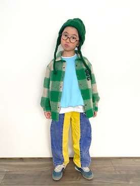 「アイテム（帽子）」を使った、𝚁𝙴𝙸☺︎さん（キッズ・110cm）の冬コーディネート