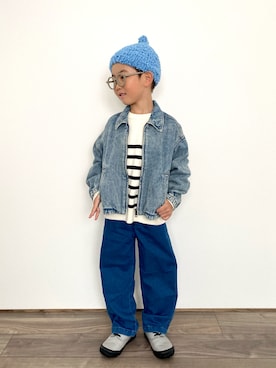 「アイテム（トップス）」を使った、𝚁𝙴𝙸☺︎さん（キッズ・110cm）の秋コーディネート