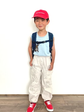 「アイテム（パンツ）」を使った、𝚁𝙴𝙸☺︎さん（キッズ・110cm）の夏コーディネート