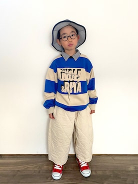 「アイテム（トップス）」を使った、𝚁𝙴𝙸☺︎さん（キッズ・110cm）の秋コーディネート