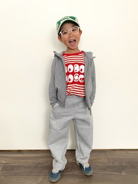 「アイテム（メガネ）」を使った、𝚁𝙴𝙸☺︎さん（キッズ・110cm）の秋コーディネート