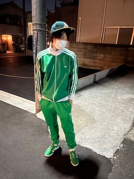 「緑」｜「アイテム（ブルゾン）」を使った、ここさん（メンズ・170cm）の秋コーディネート