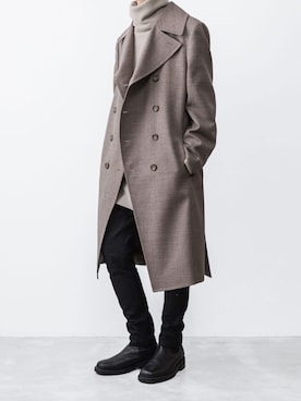 「アイテム（ピーコート）」を使った、ogasawaraさん（メンズ・174cm）の秋コーディネート