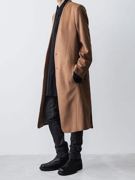 「アイテム（ジャケット/アウター、ベージュ系）」を使った、ogasawaraさん（メンズ・174cm）の冬コーディネート