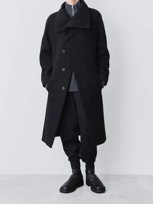 新品 ato 22AW STAND COLLAR COAT ato】ENGLAND LAMB MELTON STAND COLLAR COAT - BLACK | 公式通販