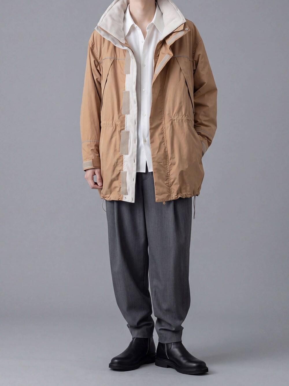 ato（アトウ）の「CLASSIC WOOL 2-TUCK TAPERED PANTS（その他パンツ