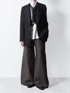 「ato（アトウ）のLAPEL BUTTONED JACKET（テーラードジャケット）」を使った、ogasawaraさん（メンズ・174cm）の秋コーディネート