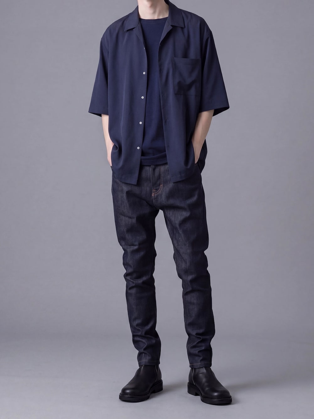 ato（アトウ）の「STRETCH DENIM SARROUEL PANTS（デニムパンツ）」 - WEAR