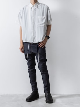 ato（アトウ）の「STRETCH DENIM SARROUEL PANTS（デニムパンツ