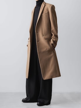 「アイテム（チェスターコート）」を使った、ogasawaraさん（メンズ・174cm）の冬コーディネート