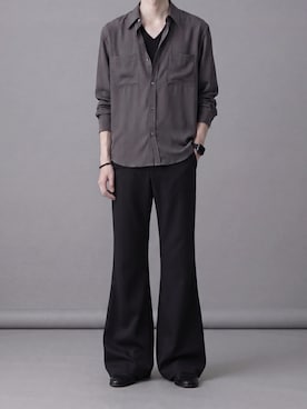 「Vネック」｜ogasawaraさん（メンズ・174cm）の春コーディネート