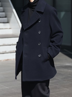 「アイテム（ピーコート）」を使った、ogasawaraさん（メンズ・174cm）の秋コーディネート