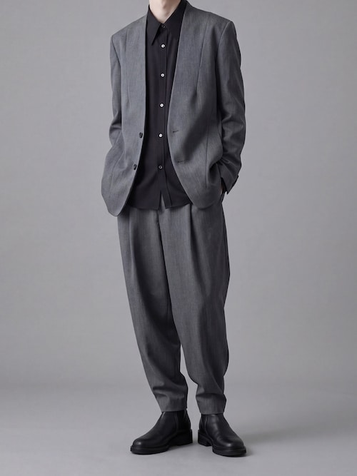 CLASSIC WOOL NO-COLLAR JACKET（ノーカラージャケット）｜ato（アトウ