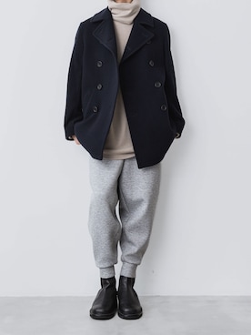 「アイテム（ピーコート）」を使った、ogasawaraさん（メンズ・174cm）の秋コーディネート