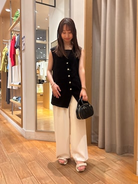 「アイテム（タンクトップ）」を使った、のんさん（レディース・151cm）の夏コーディネート