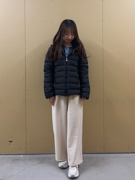 「fredy emue（フレディエミュ）の【PYRENEX/ピレネックス】SPOUTNIC JPN スプートニック（ダウンジャケット/コート、ブラック系）」を使った、のんさん（レディース・151cm）の秋コーディネート