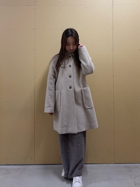 「アイテム（ダッフルコート）」を使った、のんさん（レディース・151cm）の冬コーディネート