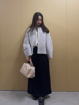 「スカートコーデ」｜「アイテム（ブルゾン）」を使った、のんさん（レディース・151cm）の秋コーディネート