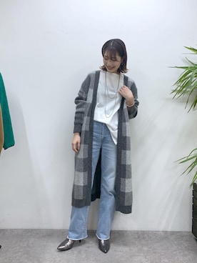 「LOUNGEDRESS（ラウンジドレス）のアイテム（その他アウター）」を使った、sonokommyさん（レディース・162cm）の秋コーディネート