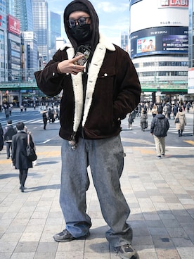 「Lee（リー）のアイテム」を使った、jokerさん（メンズ・170cm）の冬コーディネート