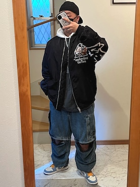 「GALFY（ガルフィー）のアイテム（ジャケット/アウター）」を使った、jokerさん（メンズ・170cm）の冬コーディネート