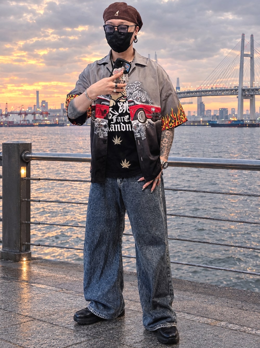 KANGOL/カンゴール TROPIC GALAXYを使ったメンズ人気ファッション