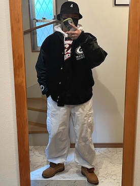 「古着」｜「アイテム（スタジャン）」を使った、jokerさん（メンズ・170cm）の春コーディネート