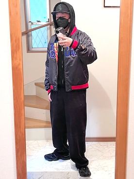 「アイテム（スタジャン）」を使った、jokerさん（メンズ・170cm）の秋コーディネート