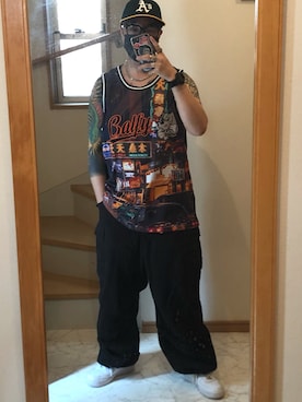 「AVIREX（アヴィレックス）のアイテム（パンツ）」を使った、jokerさん（メンズ・170cm）の夏コーディネート