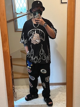 「KANGOL（カンゴール）のアイテム」を使った、jokerさん（メンズ・170cm）の夏コーディネート