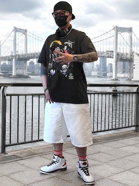 「HUF（ハフ）のアイテム」を使った、jokerさん（メンズ・170cm）の春コーディネート