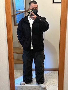 「GUコーデ」｜「アイテム（ブルゾン）」を使った、jokerさん（メンズ・170cm）の冬コーディネート