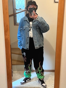 「VANS（バンズ）のアイテム（パーカー）」を使った、jokerさん（メンズ・170cm）の冬コーディネート