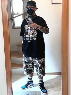 「アイテム（カーゴパンツ）」を使った、jokerさん（メンズ・170cm）の夏コーディネート
