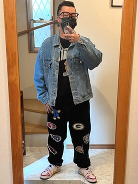 「SBG（エスビー）のSBG 喜平チェーンネックレス（ネックレス）」を使った、jokerさん（メンズ・170cm）の春コーディネート