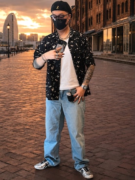 「KANGOL（カンゴール）のアイテム」を使った、jokerさん（メンズ・170cm）の夏コーディネート