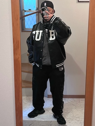 fubu スタジャン（kohhさん着用） 10%OFFセール】 FUBU フブ レザージャケット メンズ パイソン柄